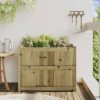 Impregnált fenyőfa kerti virágláda 90x50x70 cm