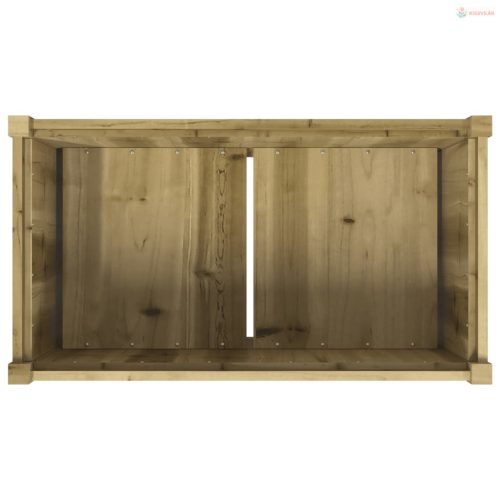 Impregnált fenyőfa kerti virágláda 90x50x70 cm