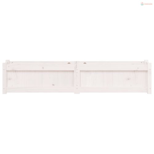 2 db fehér tömör fenyőfa virágláda