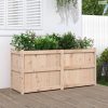 Tömör fenyőfa kerti virágláda 150 x 50 x 70 cm
