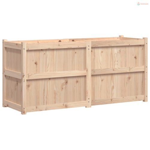 Tömör fenyőfa kerti virágláda 150 x 50 x 70 cm