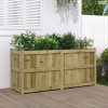 Impregnált fenyőfa kerti virágláda 150x50x70 cm