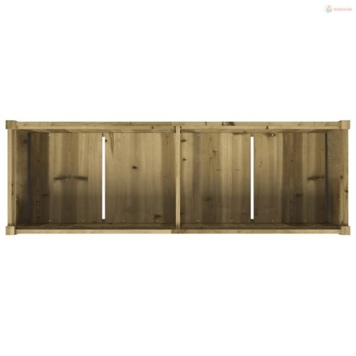 Impregnált fenyőfa kerti virágláda 150x50x70 cm