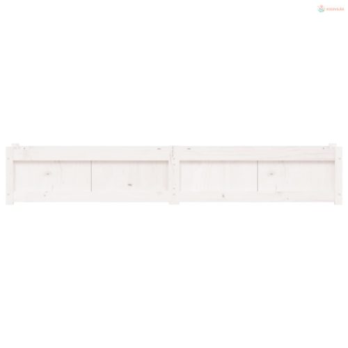 2 db fehér tömör fenyőfa virágláda