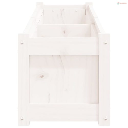 2 db fehér tömör fenyőfa virágláda