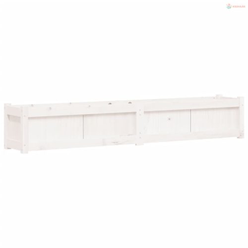 2 db fehér tömör fenyőfa virágláda