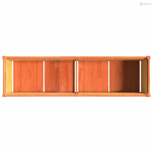 Viaszbarna tömör fenyőfa kerti virágláda 180 x 50 x 50 cm