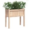 Tömör fenyőfa kerti virágláda lábakkal 70 x 31 x 70 cm