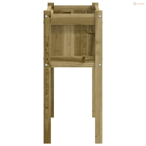 Impregnált fenyőfa kerti virágláda lábakkal 70 x 31 x 70 cm