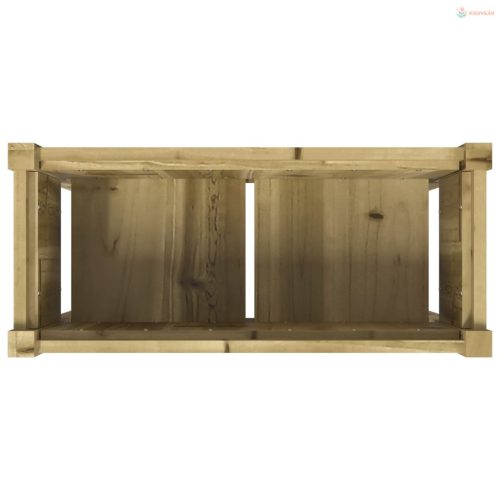 Impregnált fenyőfa kerti virágláda lábakkal 70 x 31 x 70 cm