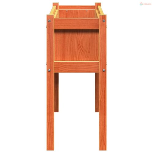 2 db viaszbarna tömör fenyő kerti virágláda lábakkal