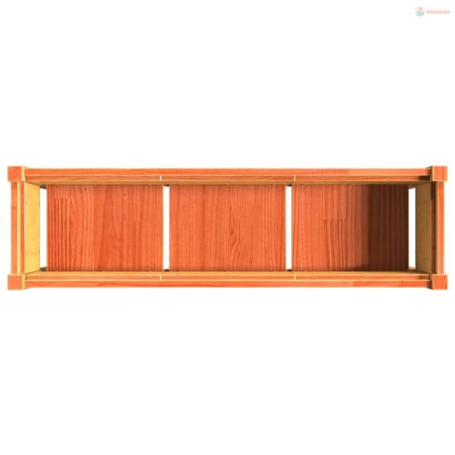 2 db viaszbarna tömör fenyő kerti virágláda lábakkal