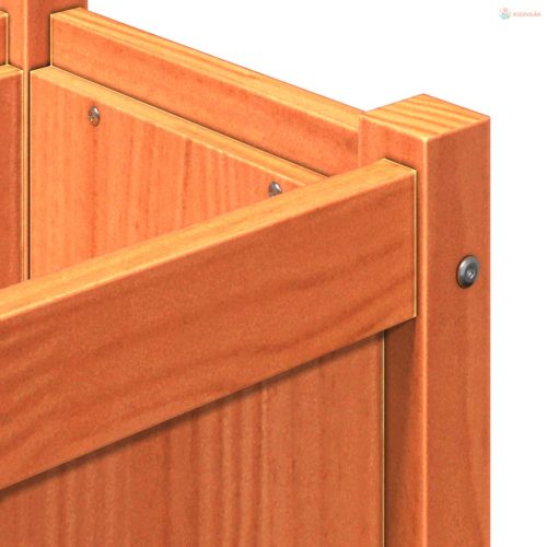 2 db viaszbarna tömör fenyő kerti virágláda lábakkal