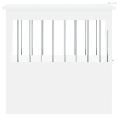 Fehér szerelt fa kutyaketrec 45 x 62 x 59 cm