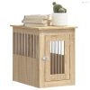 Sonoma tölgy színű szerelt fa kutyaketrec 45 x 62 x 59 cm