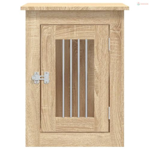 Sonoma tölgy színű szerelt fa kutyaketrec 45 x 62 x 59 cm