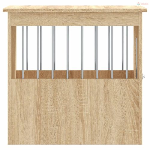 Sonoma tölgy színű szerelt fa kutyaketrec 45 x 62 x 59 cm