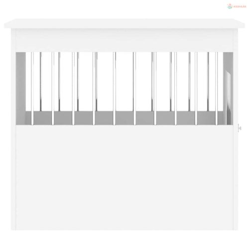 Fehér szerelt fa kutyaketrec 55 x 75 x 65 cm