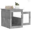 Betonszürke szerelt fa kutyaketrec 55 x 75 x 65 cm