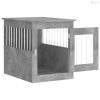 Betonszürke szerelt fa kutyaketrec 55 x 75 x 65 cm