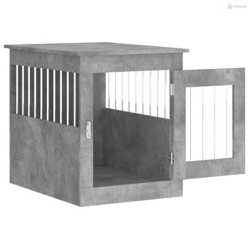 Betonszürke szerelt fa kutyaketrec 55 x 75 x 65 cm