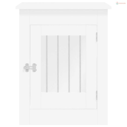 Fehér szerelt fa kutyaketrec 55 x 80 x 68 cm