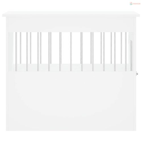 Fehér szerelt fa kutyaketrec 55 x 80 x 68 cm