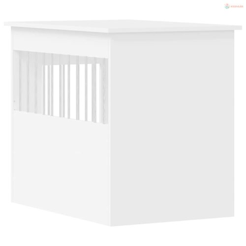 Fehér szerelt fa kutyaketrec 55 x 80 x 68 cm