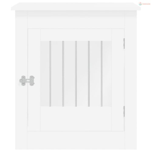 Fehér szerelt fa kutyaketrec 64,5 x 80 x 71 cm