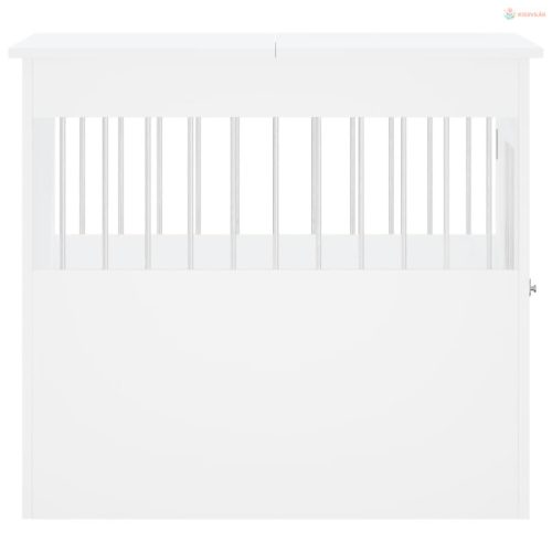 Fehér szerelt fa kutyaketrec 64,5 x 80 x 71 cm