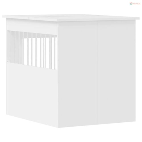 Fehér szerelt fa kutyaketrec 64,5 x 80 x 71 cm