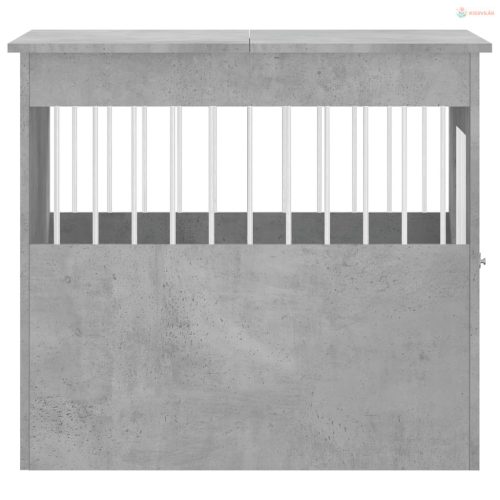 Betonszürke szerelt fa kutyaketrec 64,5 x 80 x 71 cm