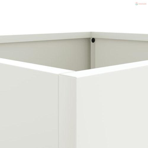 2 db fehér acél növénytartó 32 x 30 x 29 cm