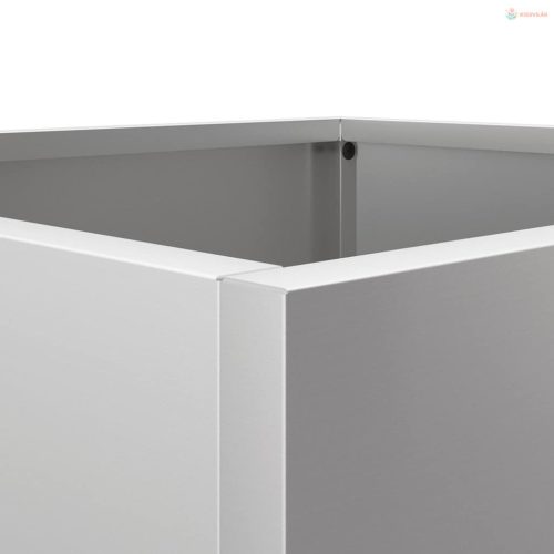 2 db ezüstszínű horganyzott acél növénytartó 42 x 40 x 39 cm