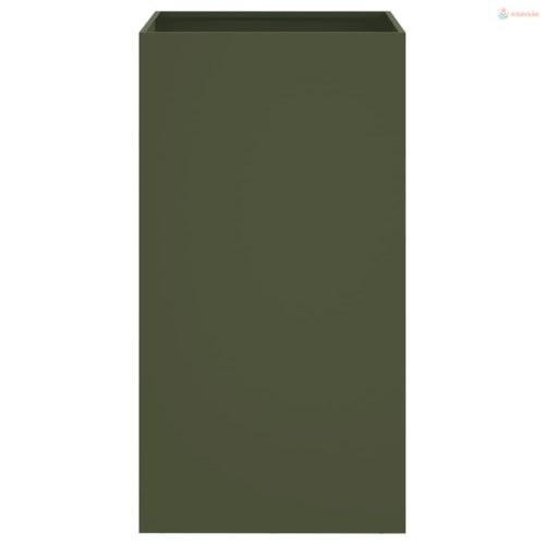 Olívazöld acél növénytartó 42 x 38 x 75 cm