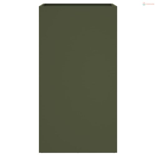 Olívazöld acél növénytartó 42 x 38 x 75 cm