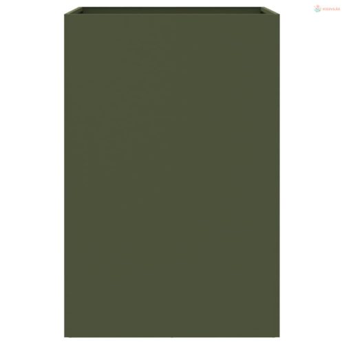 Olívazöld acél növénytartó 52 x 48 x 75 cm