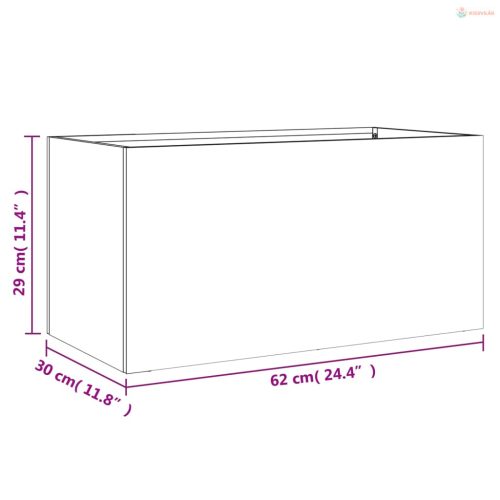 Fehér acél növénytartó 62 x 30 x 29 cm