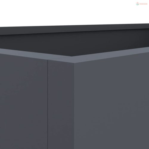 Antracitszürke acél növénytartó 62 x 30 x 29 cm