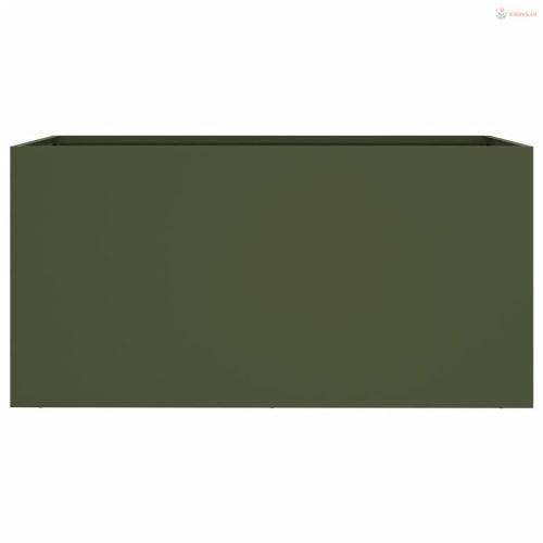 Olívazöld acél növénytartó 62 x 30 x 29 cm