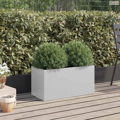 Ezüstszínű horganyzott acél növénytartó 62x30x29 cm