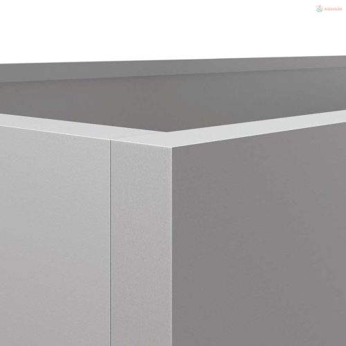 Ezüstszínű horganyzott acél növénytartó 62x30x29 cm