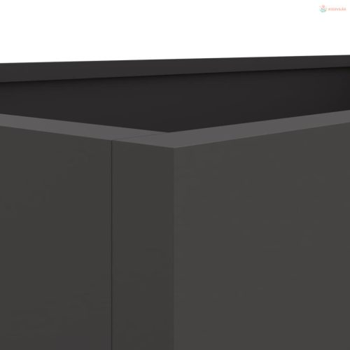 Fekete acél növénytartó 62 x 40 x 39 cm