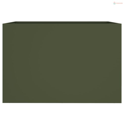 Olívazöld acél növénytartó 62 x 40 x 39 cm