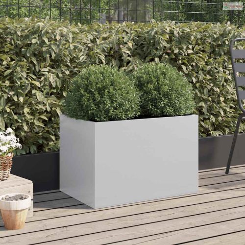 Ezüstszínű horganyzott acél növénytartó 62x40x39 cm