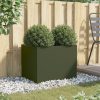 Olívazöld acél növénytartó 62 x 47 x 46 cm