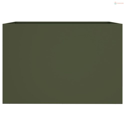 Olívazöld acél növénytartó 62 x 47 x 46 cm