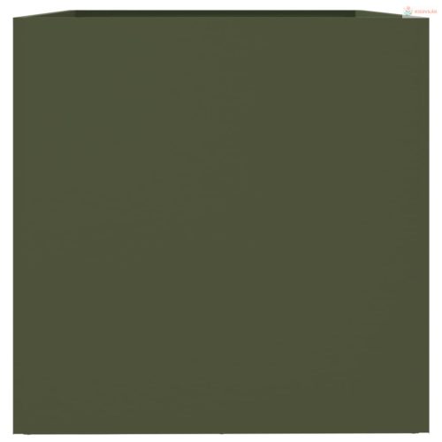 Olívazöld acél növénytartó 62 x 47 x 46 cm