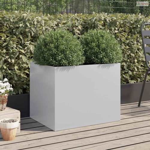 Ezüstszínű horganyzott acél növénytartó 62x47x46 cm