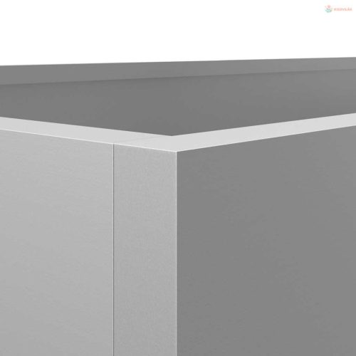 Ezüstszínű horganyzott acél növénytartó 62x47x46 cm